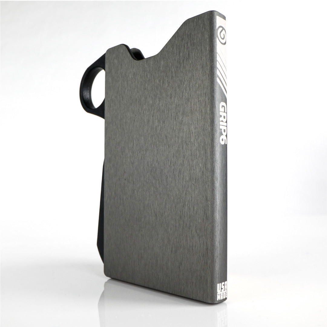 minimalist gunmetal wallet