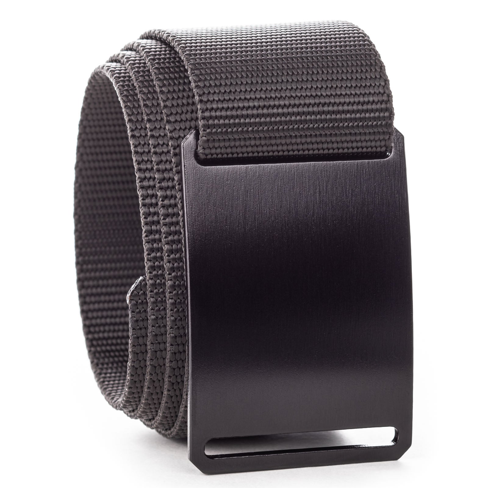 GRIP6 Tactical Ninja Belt 1.75 inch — matte black buckle on black strap