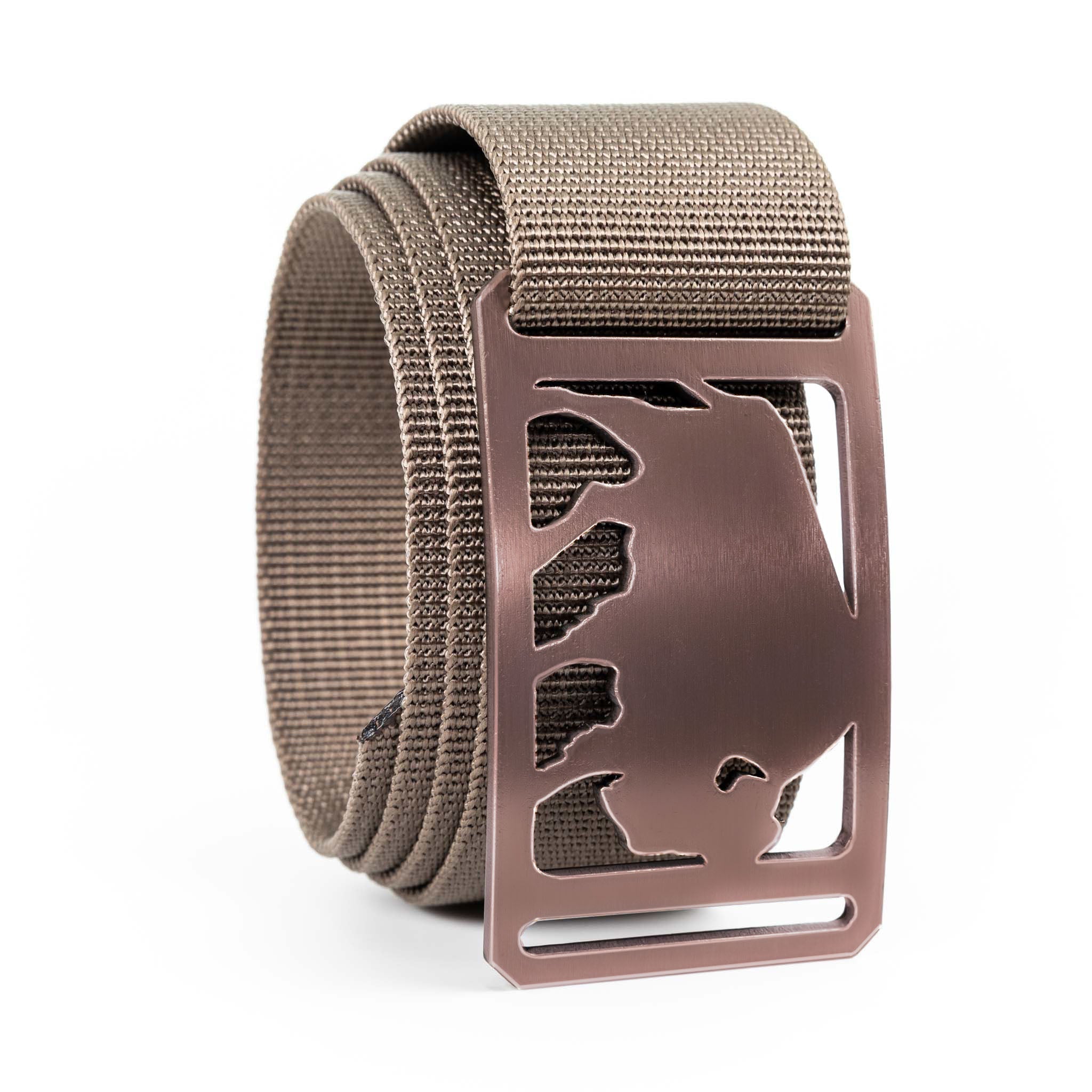 buffalo belt buckle with tan belt