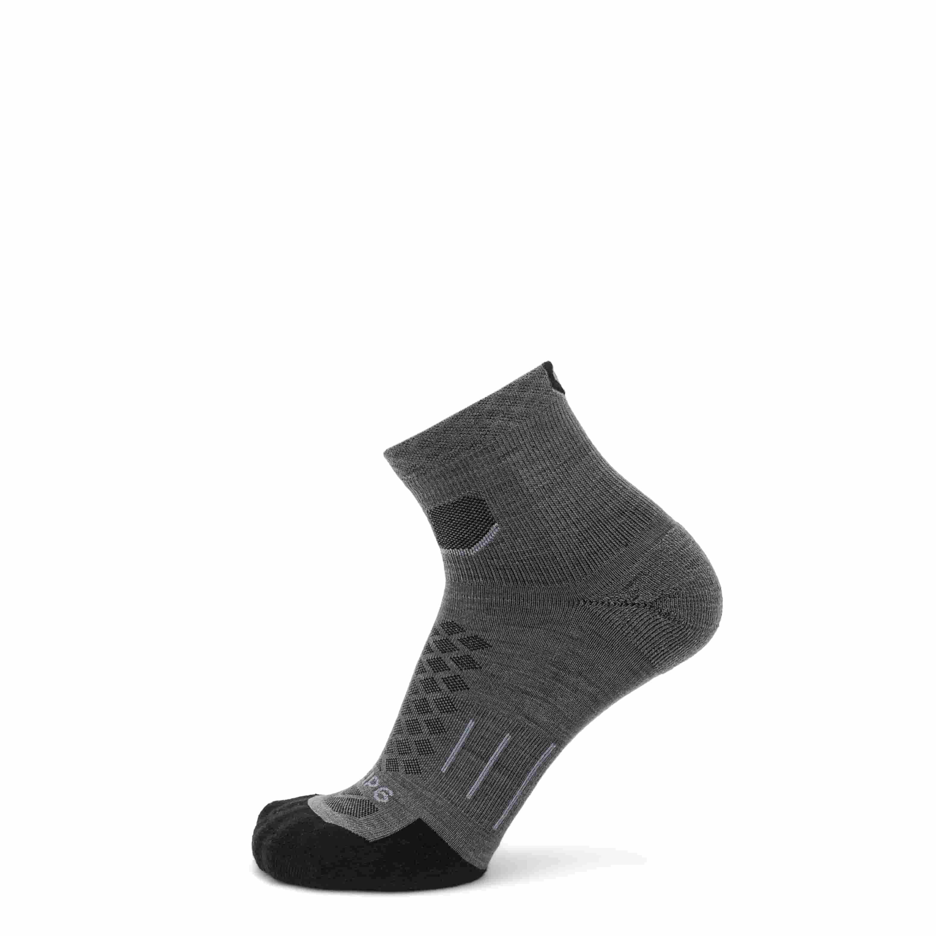 GRIP6 Tarmac Run 1/4 Crew runweight merino wool sock